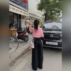 VGU9432-Set áo micky hồng , quần jean CC (2 món)
