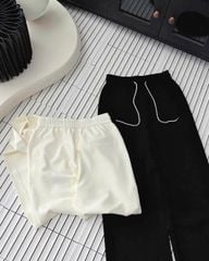 TQ3983-Quần suông lưng thun Đen
