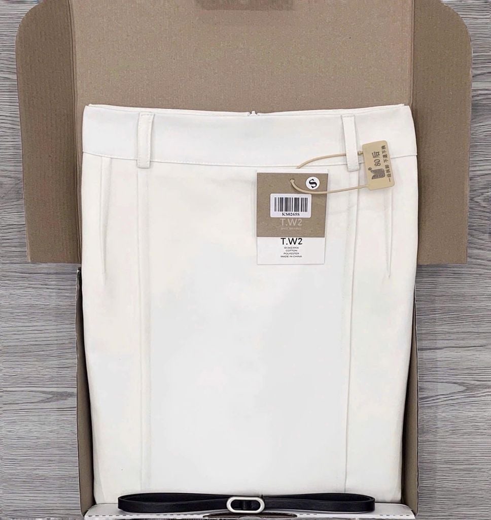 KS0265-Chân váy dài + nịt Kem