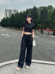 KS0365-Quần linen Đen (quần lẻ)