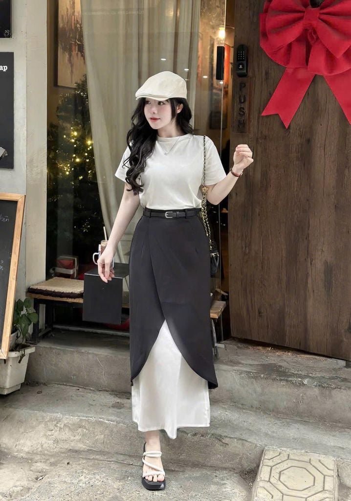 SKY7774 SET ÁO THUN BASIC, CV ĐẮP TÀ + NỊT