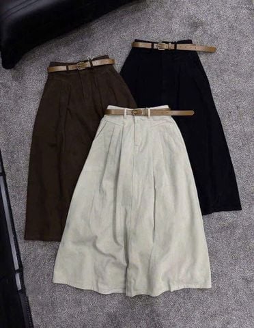 TB7749-Chân váy dài + Nịt Đen