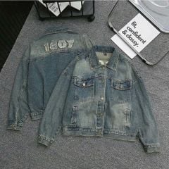 TB7734-Áo khoác Jean phối túi CC (áo lẻ)