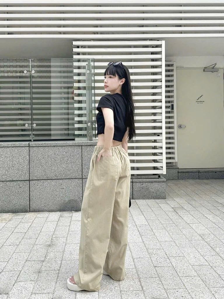 KS0365-Quần linen Đen (quần lẻ)