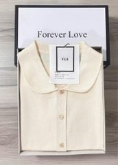VGU9675-Áo len cổ sen Kem (áo lẻ)