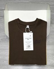 TB7813-Áo thun body thêu chữ Nâu