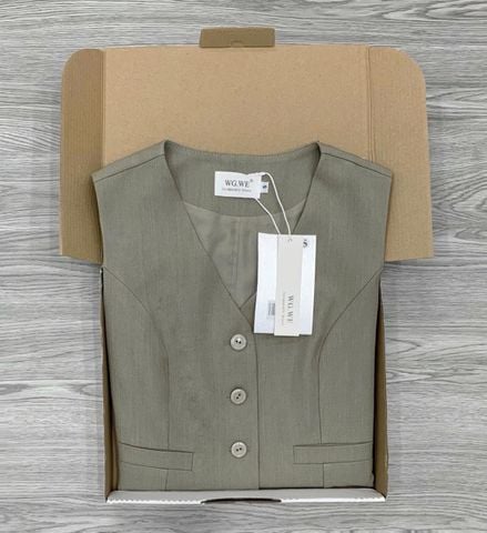 KS0431-Áo gile Xám (áo lẻ)