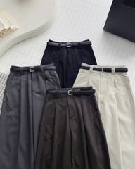 TB7691-Quần suông + nịt Đen