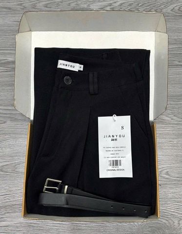 TB7691-Quần suông + nịt Đen