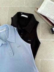 VRA0483-Áo thun sát nách cổ polo Xám (áo lẻ)
