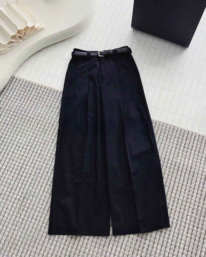 TB7691-Quần suông + nịt Đen