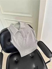 VRA0483-Áo thun sát nách cổ polo Xám (áo lẻ)