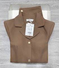SKY7824-Set áo kiểu Vest, quần dài Nâu