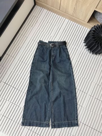 TB7881-Quần jean dài túi sau thêu ngựa + Nịt Xanh Rêu