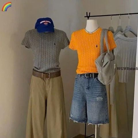 VGU9744 ÁO LEN THÊU NGỰA ( ĐEN )