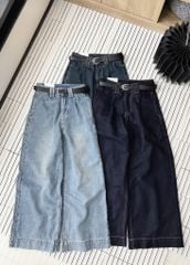 TB7883-Quần jean dài túi sau thêu ngựa + Nịt Xanh Nhạt