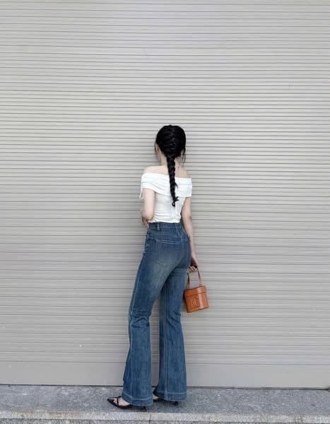VGU9765-Quần jean ống loe Xanh (quần lẻ)
