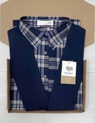 TQ4061-Đầm sơ mi suông +khăn choàng