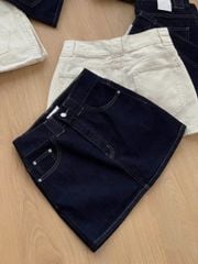 TB7870-Chân váy Jean ngắn Xanh Đậm