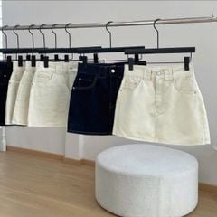 TB7870-Chân váy Jean ngắn Xanh Đậm