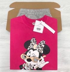 TQ1738-Set áo micky hồng, CV ngắn Xám