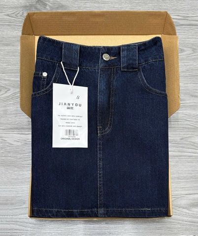 TB7870-Chân váy Jean ngắn Xanh Đậm
