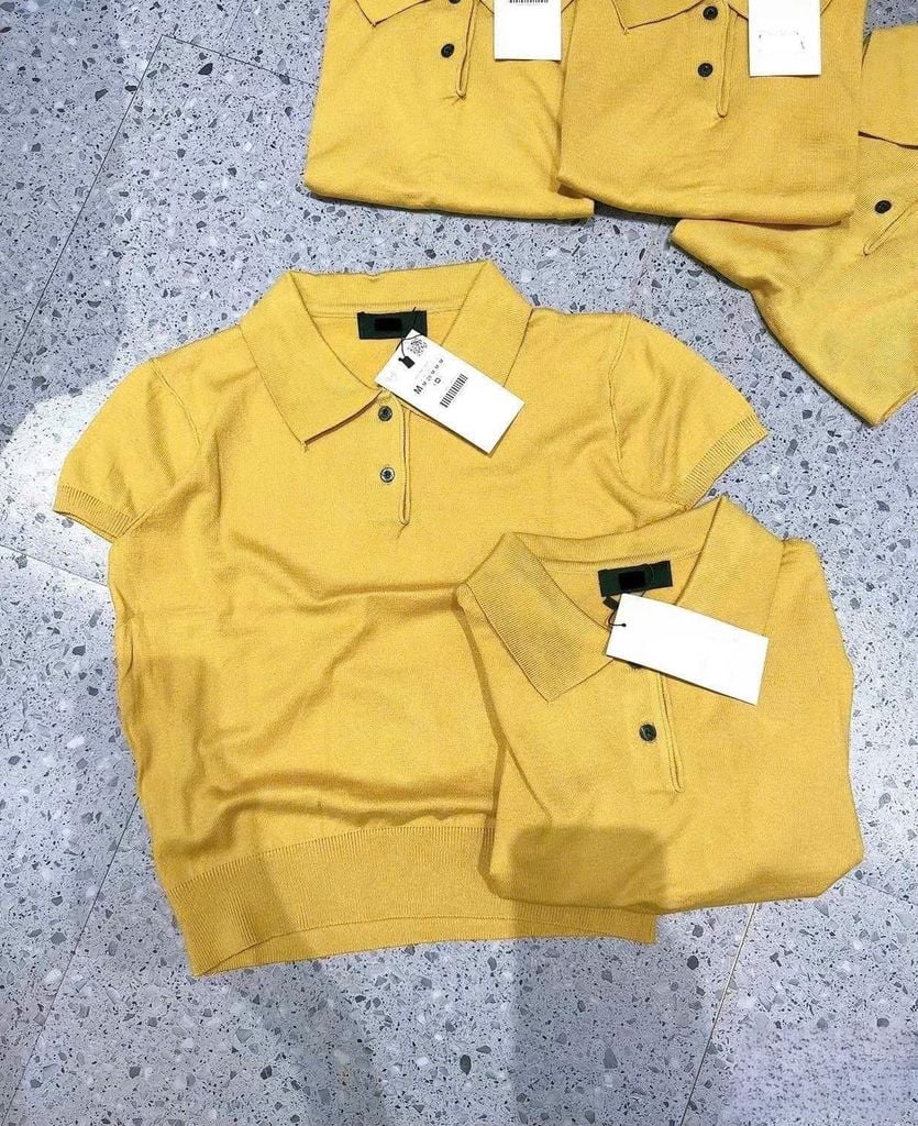 VGU9848-Áo len dệt kim Vàng (áo lẻ)