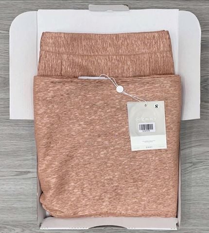 KS0525-Set áo bệt vai nhúng eo, CV dài Hồng Cam