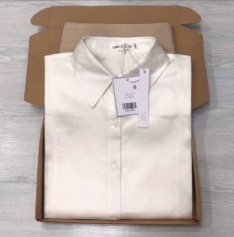 TQ1749-Set basic áo sơ mi tay dài, CV ngắn Nâu