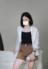 VGU9888-Quần short Jean Nâu (quần lẻ -ko kèm nịt)