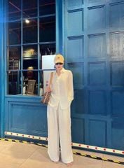 TB7971-Set áo sơ mi , quần dài Trắng