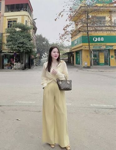 VGU9891 SET SƠ MI PHỐI REN ( VÀNG )