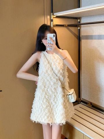 TQ4102-Đầm A suông CC Kem