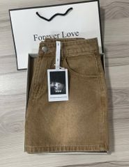 VGU9888-Quần short Jean Nâu (quần lẻ -ko kèm nịt)