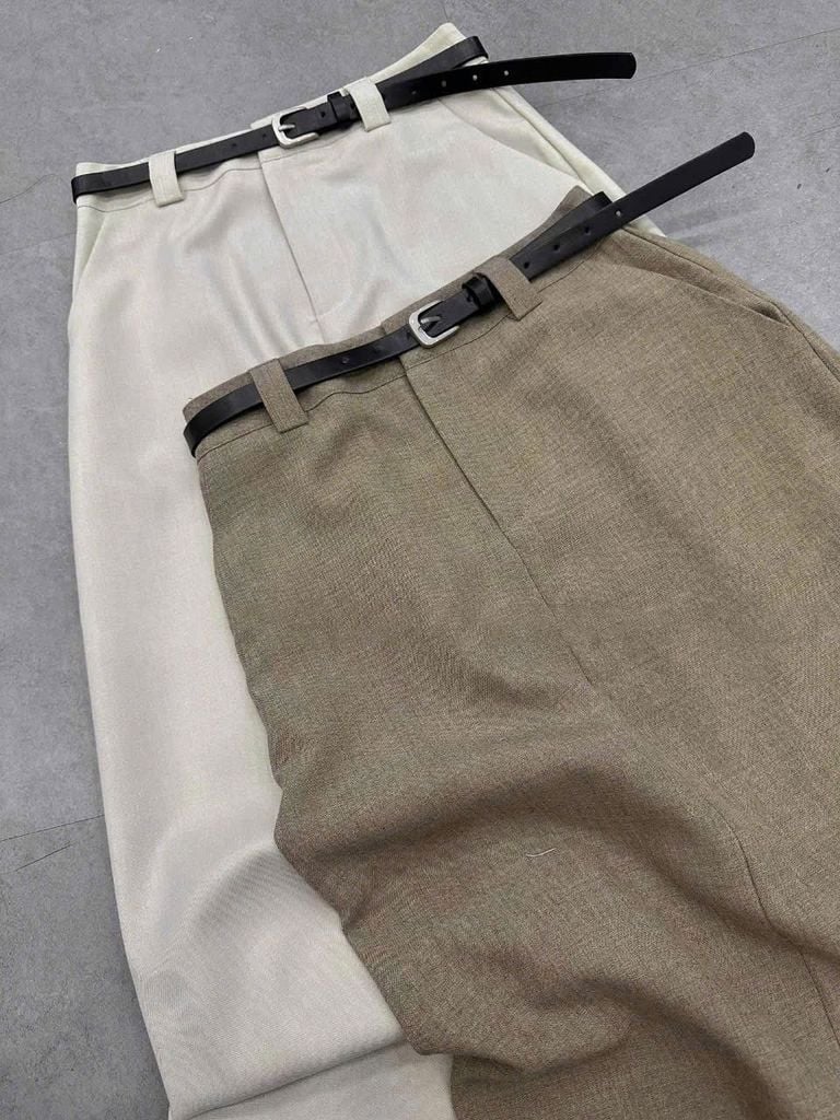TB7975-Chân váy dài +nịt Kem