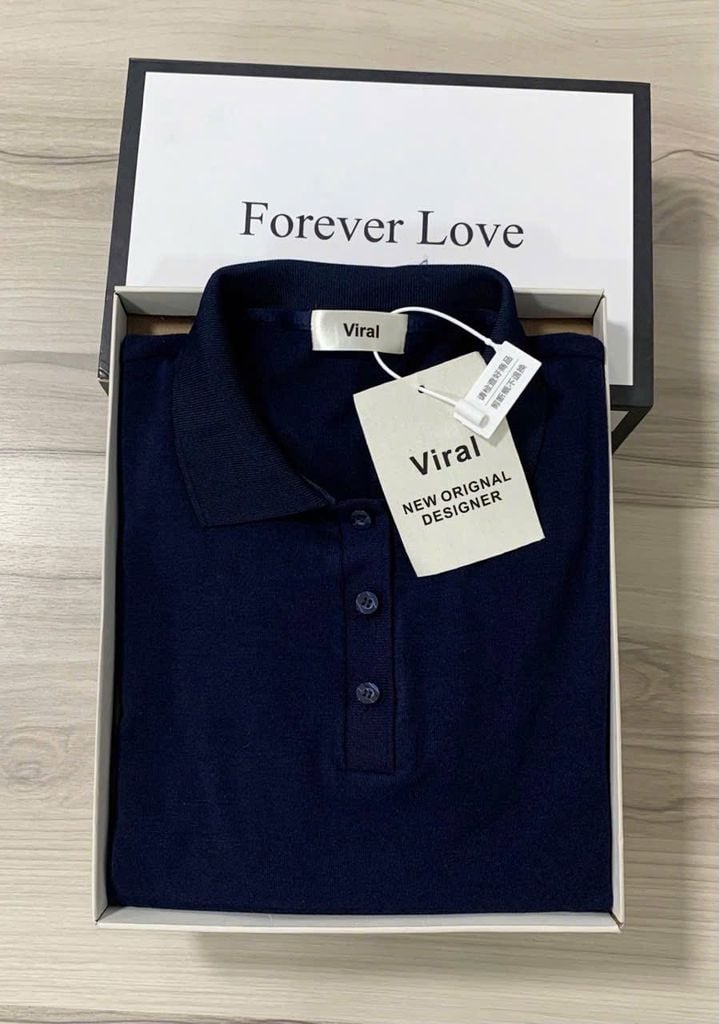 VRA0533-Áo cố polo Xanh Đen (áo lẻ)