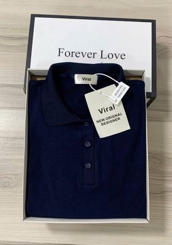 VRA0533-Áo cố polo Xanh Đen (áo lẻ)