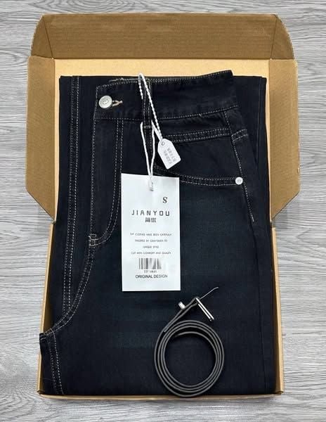 TB7884-Quần jean dài + nịt Đen