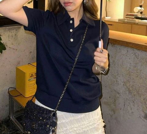 VRA0533-Áo cố polo Xanh Đen (áo lẻ)