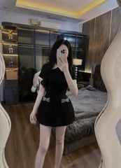 SKY8003 - Đầm Ngắn Cổ bầu