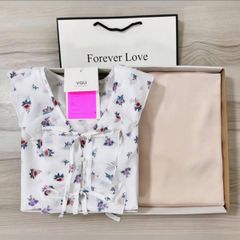 VGU9981-Set TK áo kiểu tay loe, CV dài