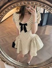 VGU9897 ĐẦM CHẤM BI TAY PHỒNG KẾT NƠ