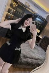 SKY8003 - Đầm Ngắn Cổ bầu