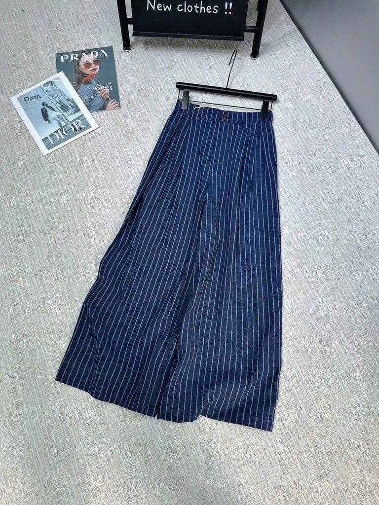 TB8074-Quần tây sọc Xanh Đen (quần lẻ)
