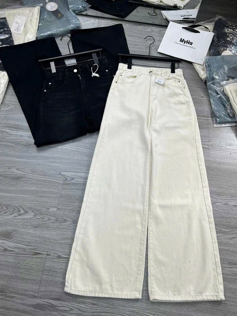 VGU0038-Quần jean dài Kem (quần lẻ)