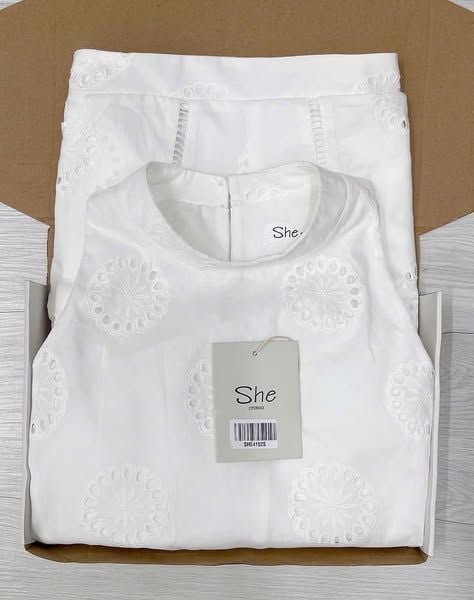 SHE4152-Set thêu Trắng