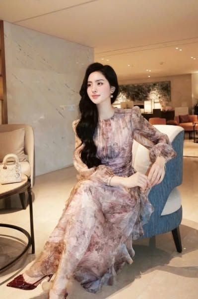 VGU0050-Đầm dài nhúng eo CC