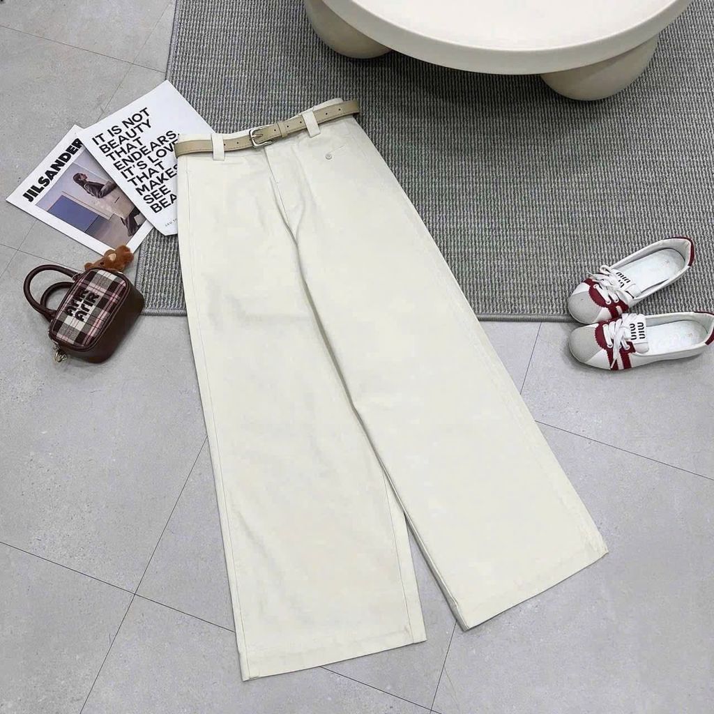 TB7914-Quần suông Kem+ nịt