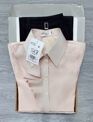 SKY8082-Set công sở, áo sơ mi kiểu + quần Đen CC
