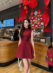 TB8045 ĐẦM ĐỎ KÈM NỊT